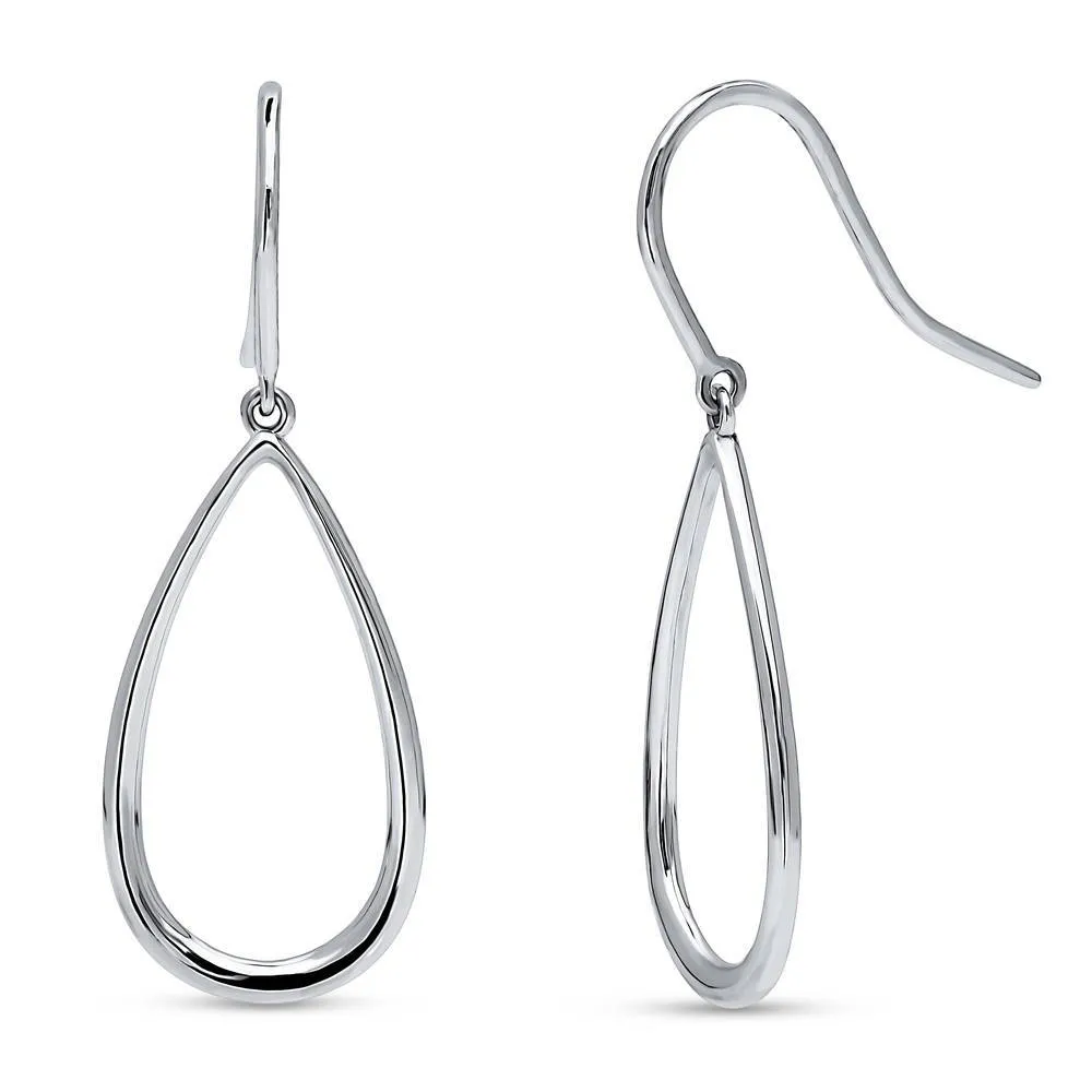 Teardrop Necklace and Earrings in Sterling Silver