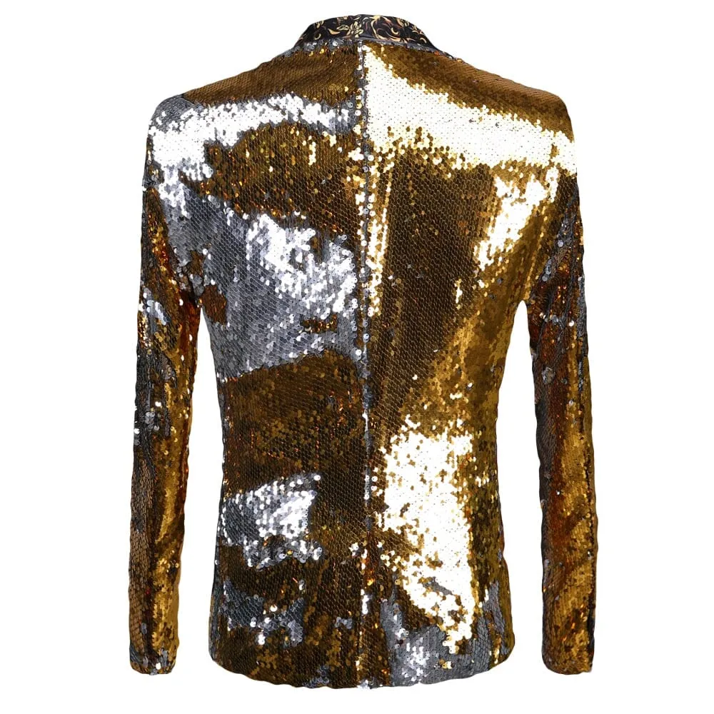 The Bullion Sequin Slim Fit Blazer Suit Jacket