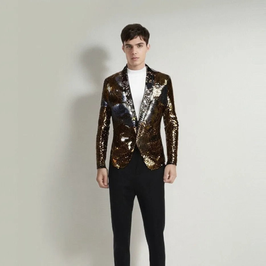 The Bullion Sequin Slim Fit Blazer Suit Jacket