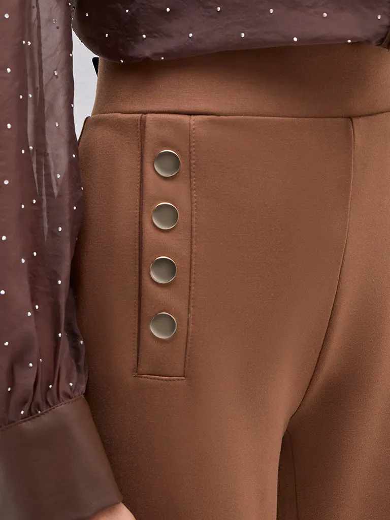 Wardrobe Brown High-Rise Trousers