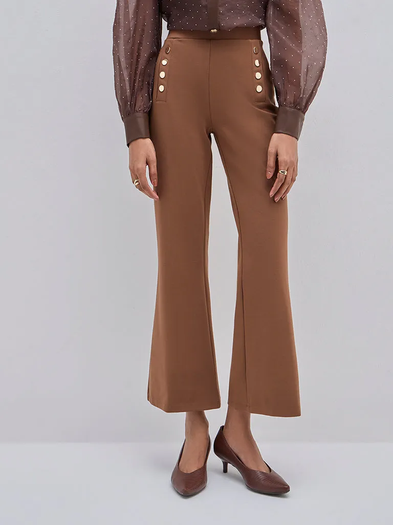 Wardrobe Brown High-Rise Trousers