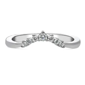 Wishbone 7-Stone CZ Band in Sterling Silver